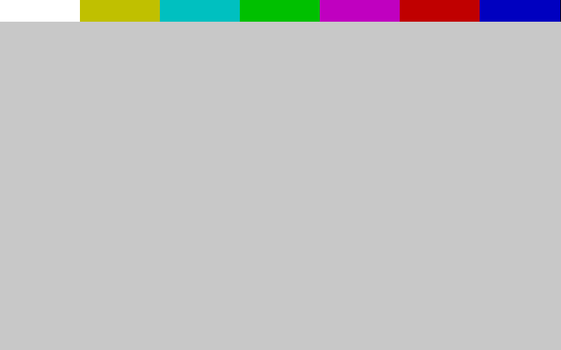 A test-card image painting in from the top in bands, like a slow dial-up load
